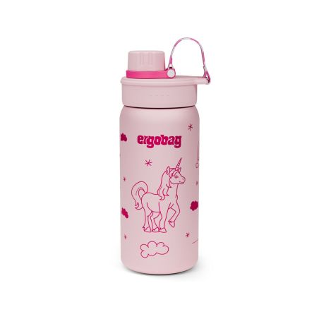 ergobag® Einhorn Edelstahl Trinkflasche 500ml - Auslaufsicher, BPA-frei