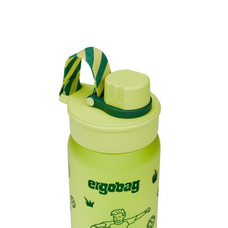 ergobag® Fußball Trinkflasche 0,55L – Schule & Sport, BPA-frei, auslaufsicher