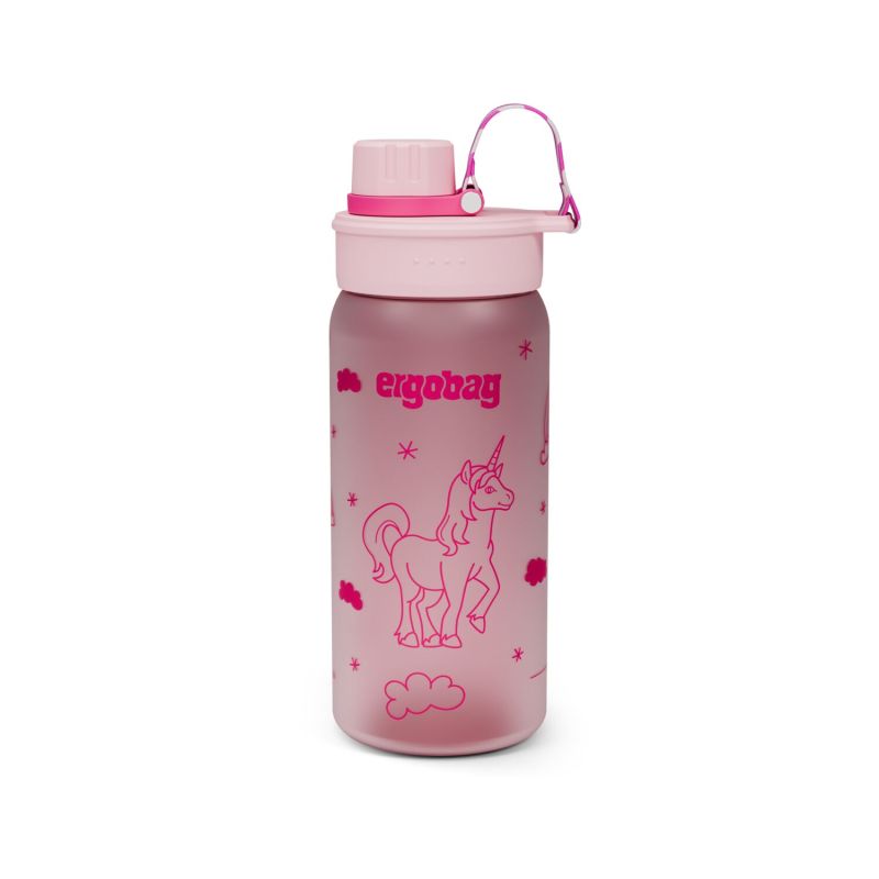 ergobag® Einhorn Trinkflasche 550 ml - Auslaufsicher, BPA-frei & spülmaschinengeeignet