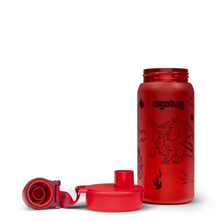 ergobag® Drache Trinkflasche 550 ml - Auslaufsicher, BPA-frei & spülmaschinengeeignet