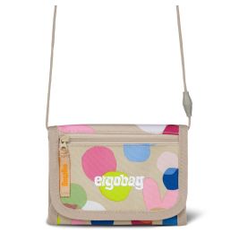 ergobag® Brustbeutel Flower PowBär – Schlüssel & Geld sicher verstaut, wasserabweisend, Beige
