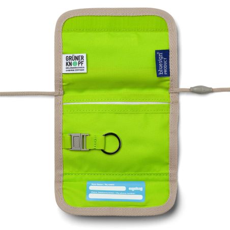 ergobag® Brustbeutel Flower PowBär – Schlüssel & Geld sicher verstaut, wasserabweisend, Beige