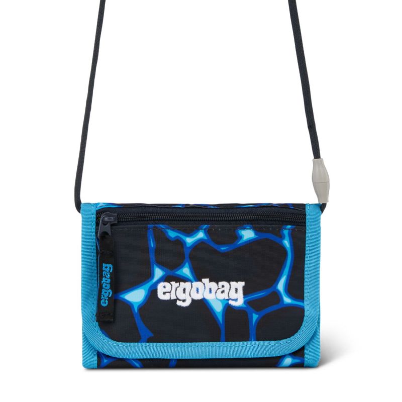 ergobag® Brustbeutel Bärassic Garden – Schlüssel & Geld sicher verstaut, wasserabweisend, Blau