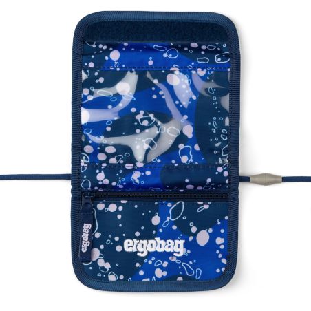 ergobag® Brustbeutel OzeanBärwohner – Für Schlüssel, Geld & Busfahrkarte, wasserabweisend, Blau