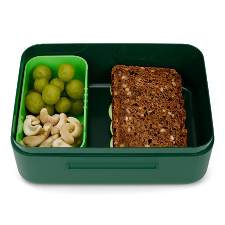 Fond of Brotdose Dinosaurier – Kunststoff mit Trennfach (Rot)