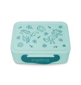 Fond of Brotdose Pferde – Kunststoff mit Trennfach (Schwarz)