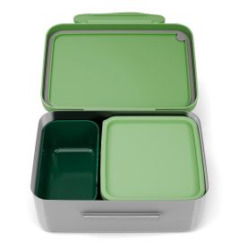 Fond of Edelstahl Brotdose Dschungel – mit Trennfach & Snack-Box