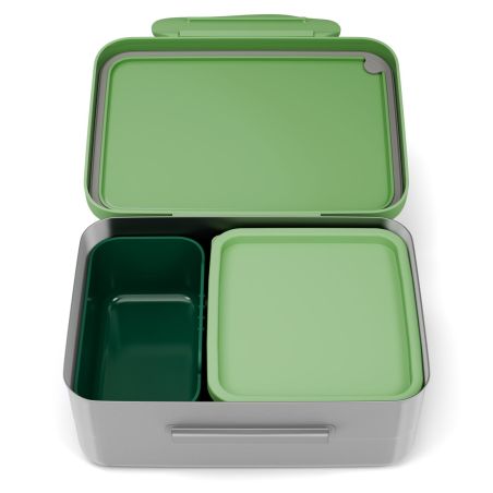 Fond of Edelstahl Brotdose Dschungel – mit Trennfach & Snack-Box