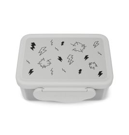 ergobag Gewitter Edelstahl Brotdose: BPA-frei, Trennfach, Snack-Box für Schule & Freizeit