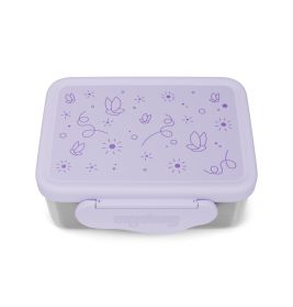 ergobag Schmetterling Edelstahl Brotdose: BPA-frei, Trennfach, Snack-Box für Schule & Freizeit