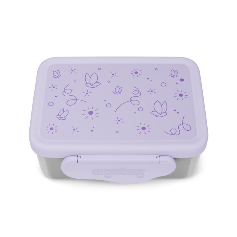 ergobag Schmetterling Edelstahl Brotdose: BPA-frei, Trennfach, Snack-Box für Schule & Freizeit