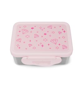 ergobag Glitzer Edelstahl Brotdose mit Trennfächern | BPA-frei & langlebig