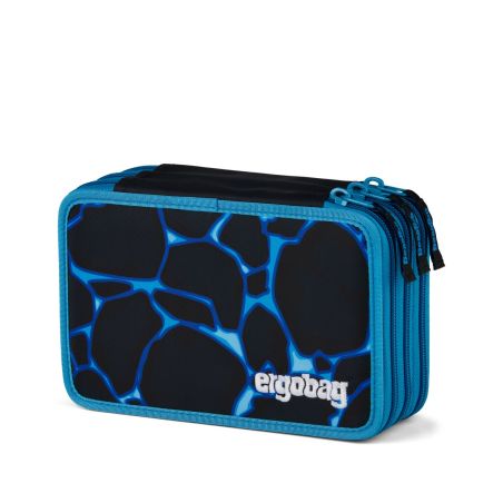 ergobag® Maxi Mäppchen Bärassic Garden – gefüllt, 3 Fächer, ab Klasse 2, Blau