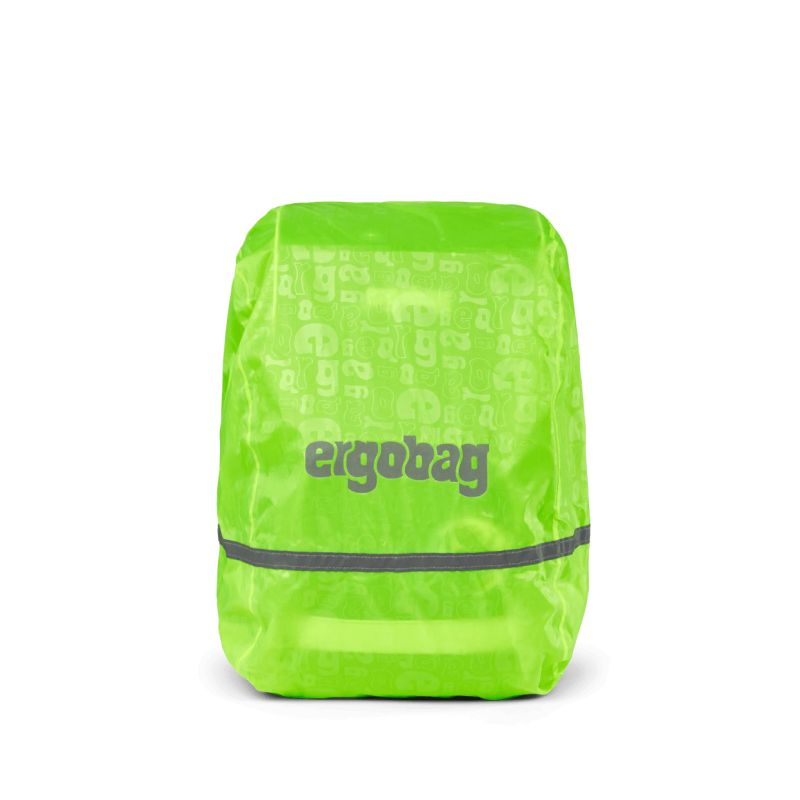 ergobag Regencape Grün - Schulranzen Regenschutz für Kinder