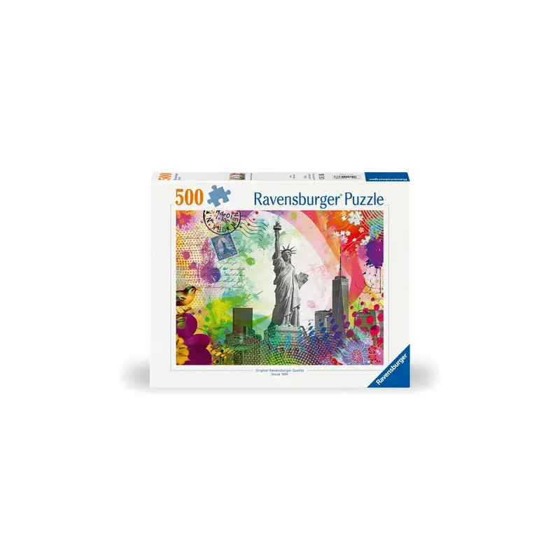 Puzzle Postkarte aus New York 500 Teile
