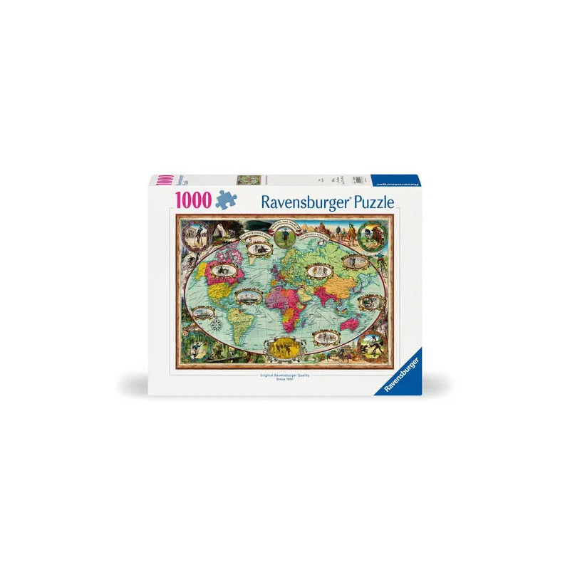 Puzzle Mit Fahrrad um die Welt 1000 Teile