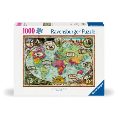 Puzzle Mit Fahrrad um die Welt 1000 Teile