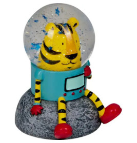 Glitzerkugel Tiger-Astronaut
