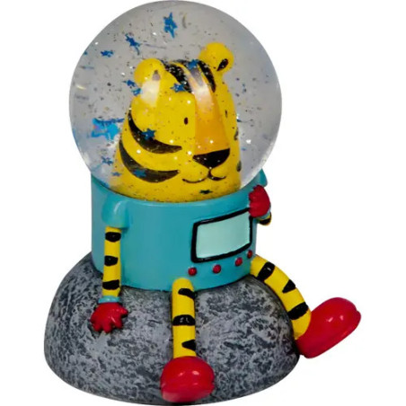 Glitzerkugel Tiger-Astronaut