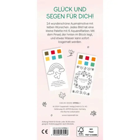 Mini-Malblock m. Farben/Pinsel