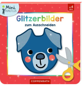 Mini Künstler Glitzerbilder zu m Ausschneiden