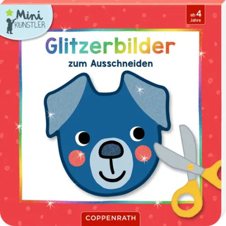 Mini Künstler Glitzerbilder zu m Ausschneiden