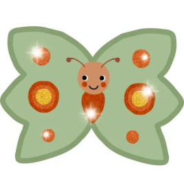 Mini Künstler Glitzerbilder zu m Ausschneiden