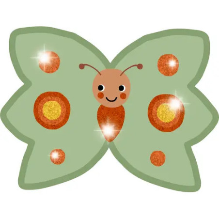 Mini Künstler Glitzerbilder zu m Ausschneiden