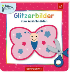 Mini Künstler Glitzerbilder zu m Ausschneiden