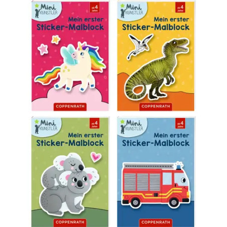 Mein erster Sticker-Malblock sortiert