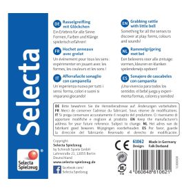 Selecta Girali Colori Greifling Baby – Holzgreifling für Sinne, Formen & Farben