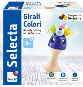 Selecta Girali Colori Greifling Baby – Holzgreifling für Sinne, Formen & Farben