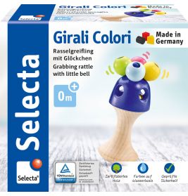 Selecta Girali Colori Greifling Baby – Holzgreifling für Sinne, Formen & Farben
