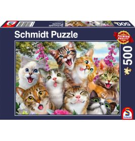Schmidt Spiele Puzzle Katzen-Selfie – Entzückendes Qualitätspuzzle 500 Teile