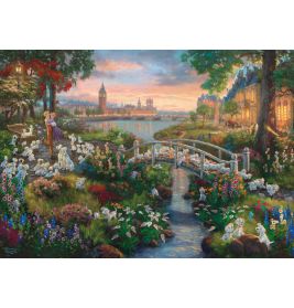Schmidt Spiele Puzzle Disney 101 Dalmatiner (Thomas Kinkade) – 1000 Teile für Fans