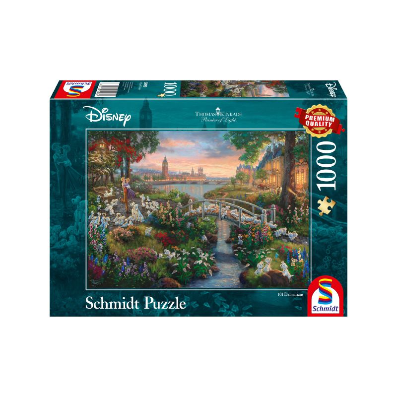 Schmidt Spiele Puzzle Disney 101 Dalmatiner (Thomas Kinkade) – 1000 Teile für Fans