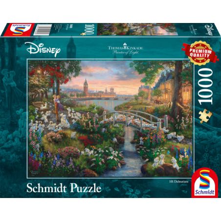 Schmidt Spiele Puzzle Disney 101 Dalmatiner (Thomas Kinkade) – 1000 Teile für Fans