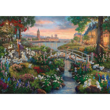Schmidt Spiele Puzzle Disney 101 Dalmatiner (Thomas Kinkade) – 1000 Teile für Fans
