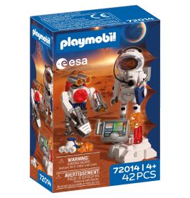 Playmobil ESA-Weltraum-Set mit Astronaut, Roboter und Kontrollpult, ab 4 Jahren, 42 Teile.