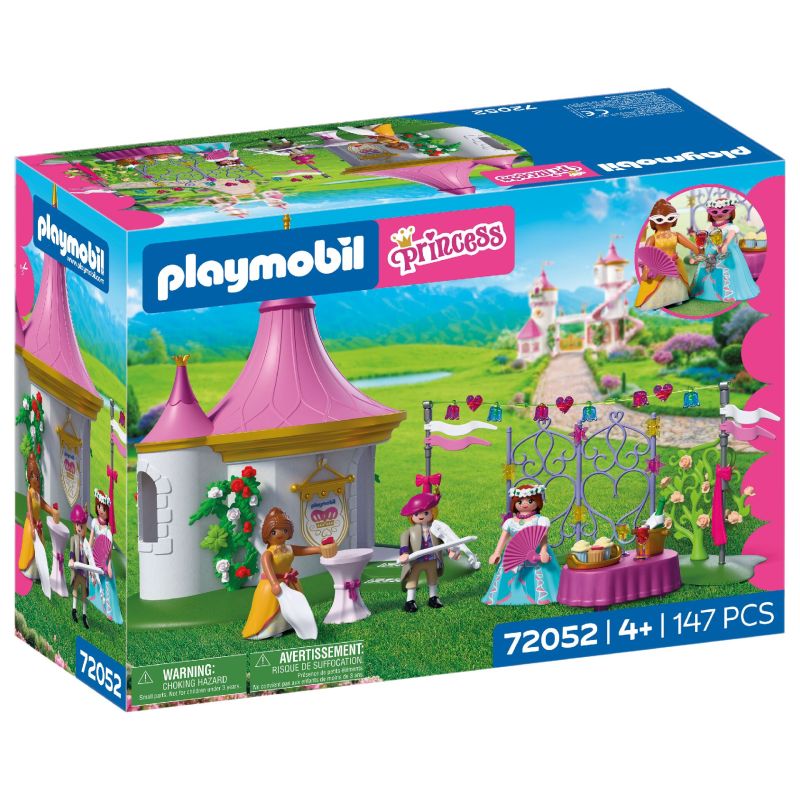 Playmobil Prinzessin Spielset: Schachtel mit Schloss, Prinzessinnen und 147 Teilen, geeignet ab 4 Jahren.