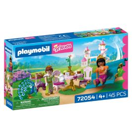 Playmobil Princess-Set mit zwei Prinzessinnen, Möbeln und Schlossmotiv auf der Verpackung.