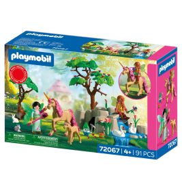 Playmobil-Feen-Set mit Einhörnern, Schwänen und Baum, 91 Teile, geeignet für Kinder ab 4 Jahren.