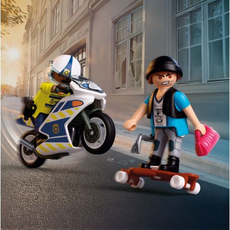Verfolgungsjagd mit Motorrad