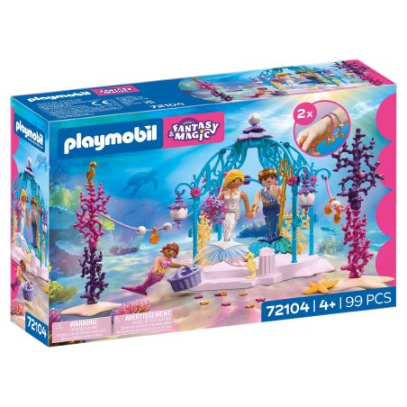 Playmobil Fantasy Magic Unterwasser-Set mit Meerjungfrauen und bunten Meeres-Dekos, 99 Teile.