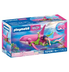 Playmobil Fantasy Magic Set 72106 mit pinkem Hai und blauhaariger Figur auf der Verpackung.