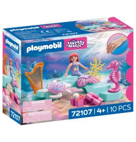 Playmobil Fantasy & Magic Set: Meerjungfrau, Seepferdchen, Harfe und Zubehör, 10 Teile, ab 4 Jahren.