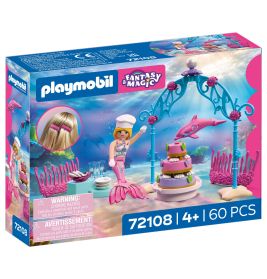 Playmobil Fantasy & Magic Set mit Meerjungfrau, Delfin und 60 Teilen inkl.. Kuchen und Geschenken, ab 4 Jahren.