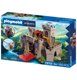 Playmobil Ritterburg-Set mit 183 Teilen, ab 4 Jahren, auf Verpackung abgebildet.