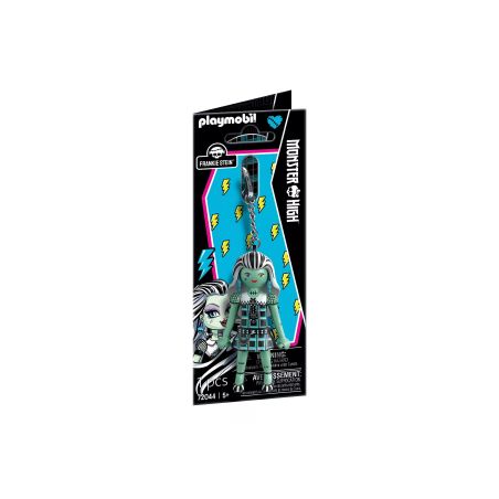 Playmobil Monster High Frankie Stein Figur in Verpackung mit blauem und Blitz-Design.