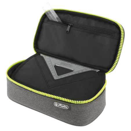 Herlitz Faulenzer beatBox ABC Grey/Yellow – Federtasche für Schule